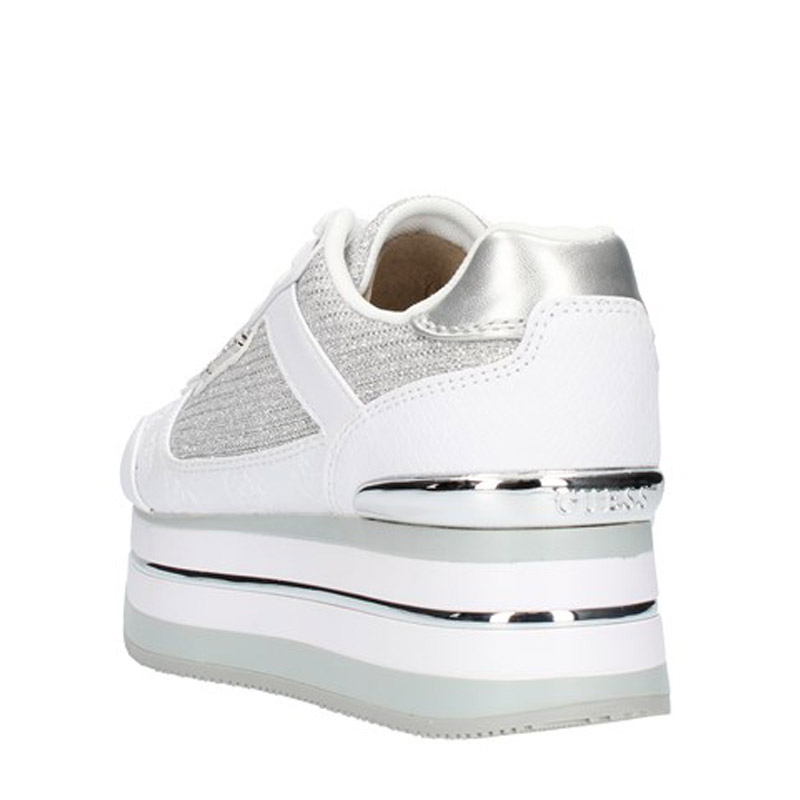 Guess Sneakers Ecopelle Donna White Fl5hnspel12 